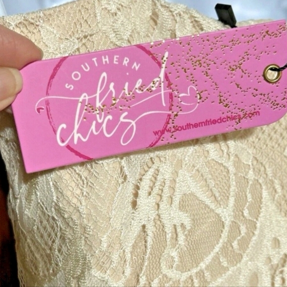 NWT Southern Fried Chics Elegant Lace "I Do Forever" Jumpsuit - Picture 5 of 7